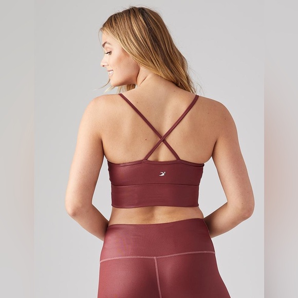 Glyder Premier Sports Bra - Oxblood Gloss - Picture 4 of 9